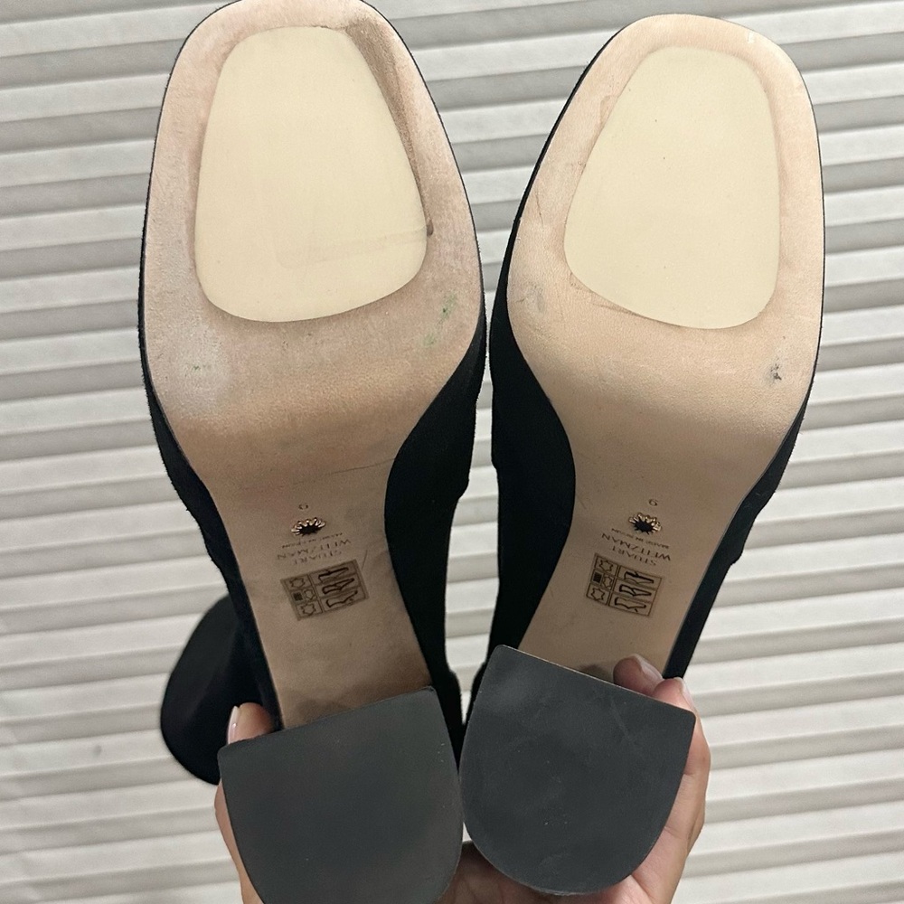 🌹STUART WEITZMAN🌹 Skyhigh Black Platform Booties In Black Size: 9 - Picture 14 of 14